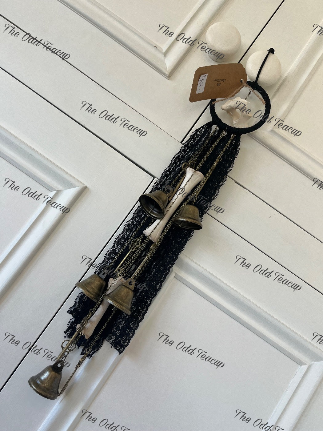 Protection Bells with Pigs Vertebrae and Sheep leg bones